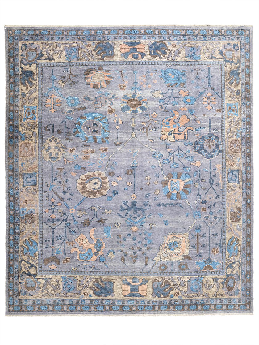 Soho Antiq-Laine Modern Uşak Desenli El Dokuma Halı 332x383 Cm-Halı-1-Milagron.com