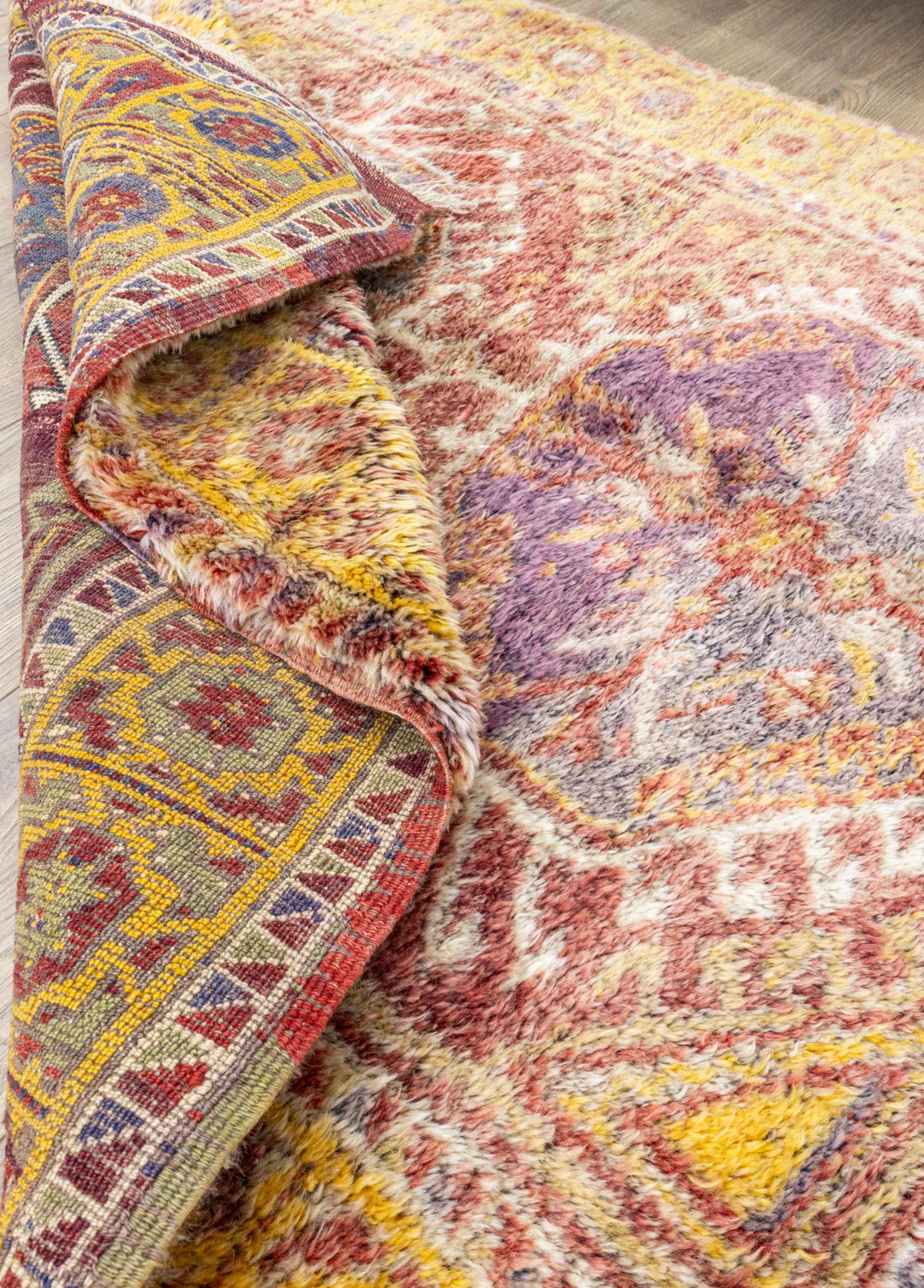 Soho Antiq-Lempo Etnik Desenli Renkli Tülü Halı 136x166 Cm-Halı-6-Milagron.com