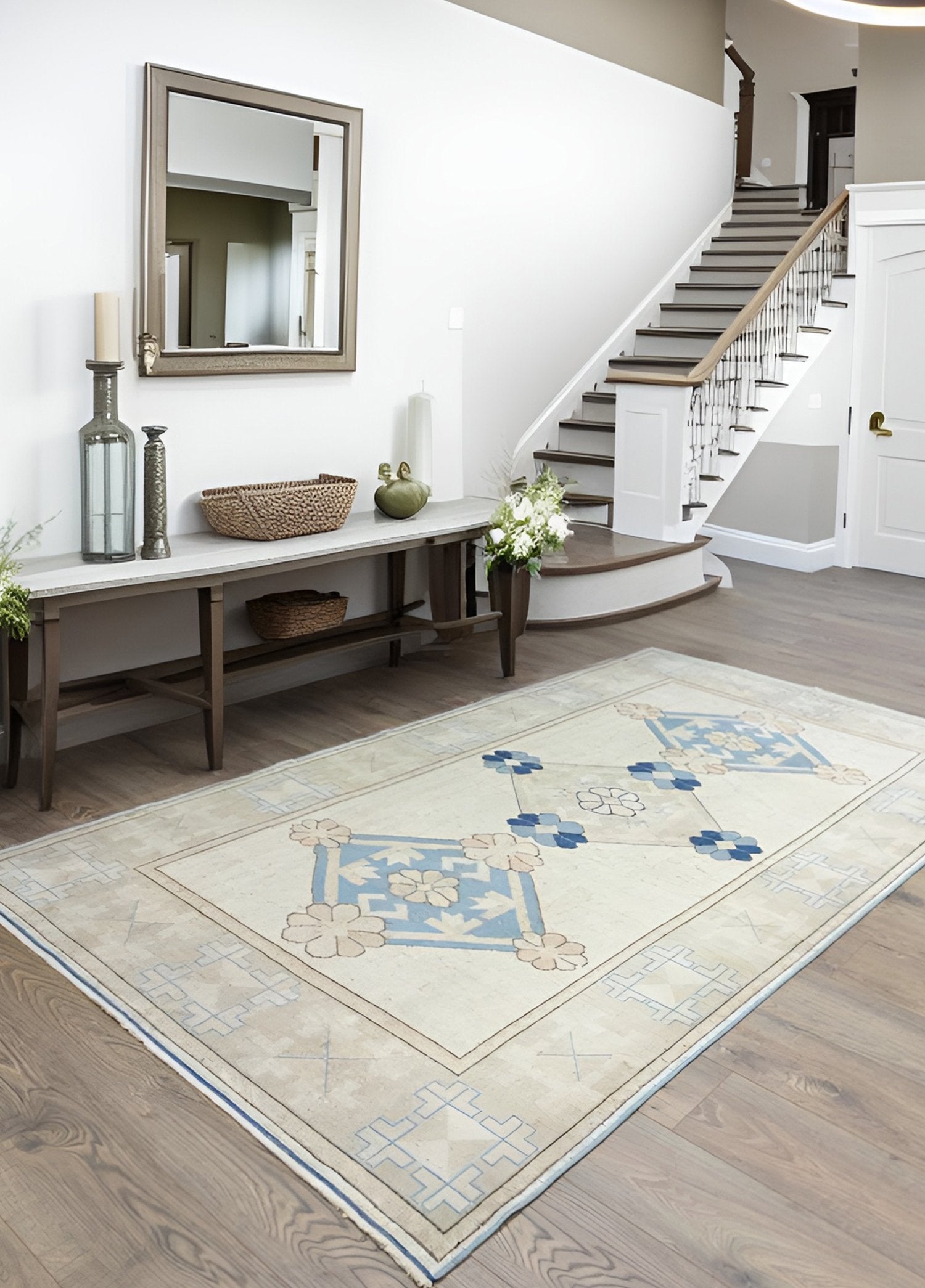 Soho Antiq-Lotus Vintage El Dokuma Yün Halı 146x266 Cm-Halı-2-Milagron.com