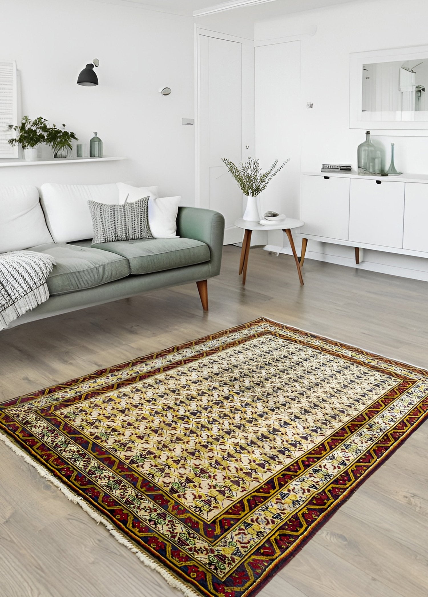 Soho Antiq-Maher Rustik Desenli El Dokuması Yün Halı 140x207 Cm-Halı-2-Milagron.com