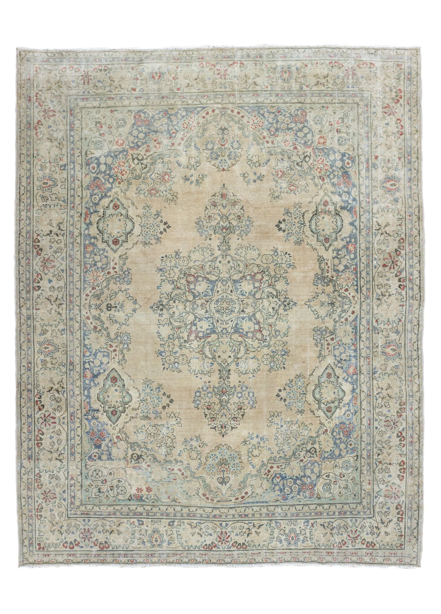 Soho Antiq-Meybod Madalyon Desenli El Dokuma İran Halısı 228x285 Cm-Halı-1-Milagron.com