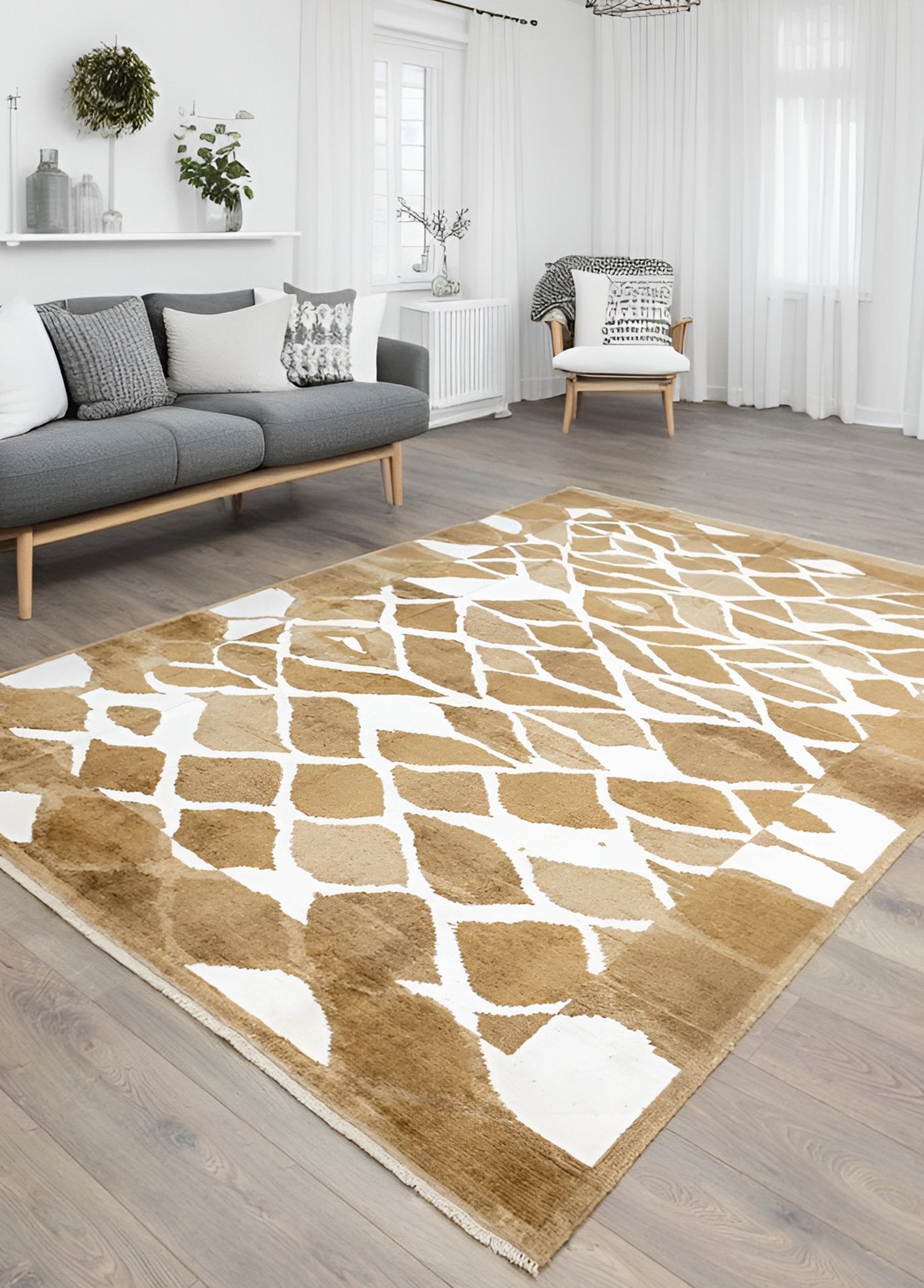 Soho Antiq-Midelt Modern Tasarım El Dokuma Yün Halı 224x297 Cm-Halı-2-Milagron.com