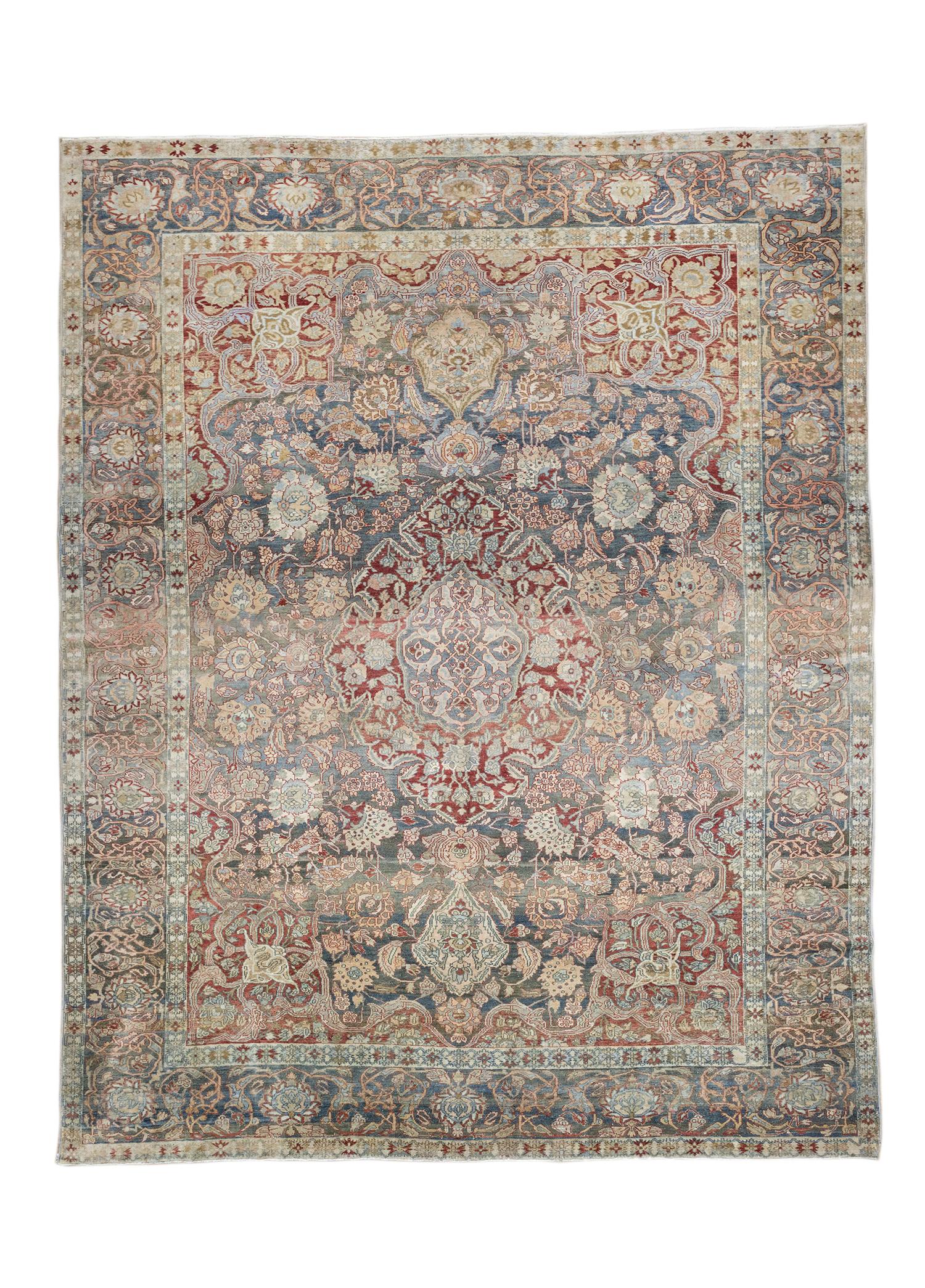 Soho Antiq-Miyane Orientel Desenli Renkli El Dokuma İran Halısı 366x446 Cm-Halı-1-Milagron.com