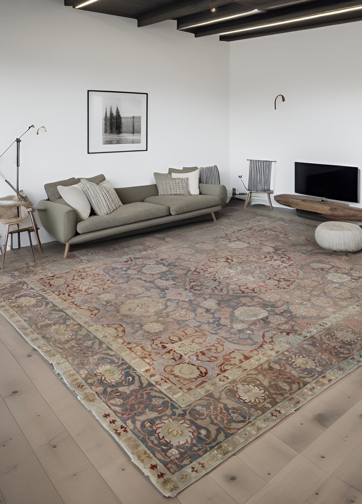 Soho Antiq-Miyane Orientel Desenli Renkli El Dokuma İran Halısı 366x446 Cm-Halı-2-Milagron.com