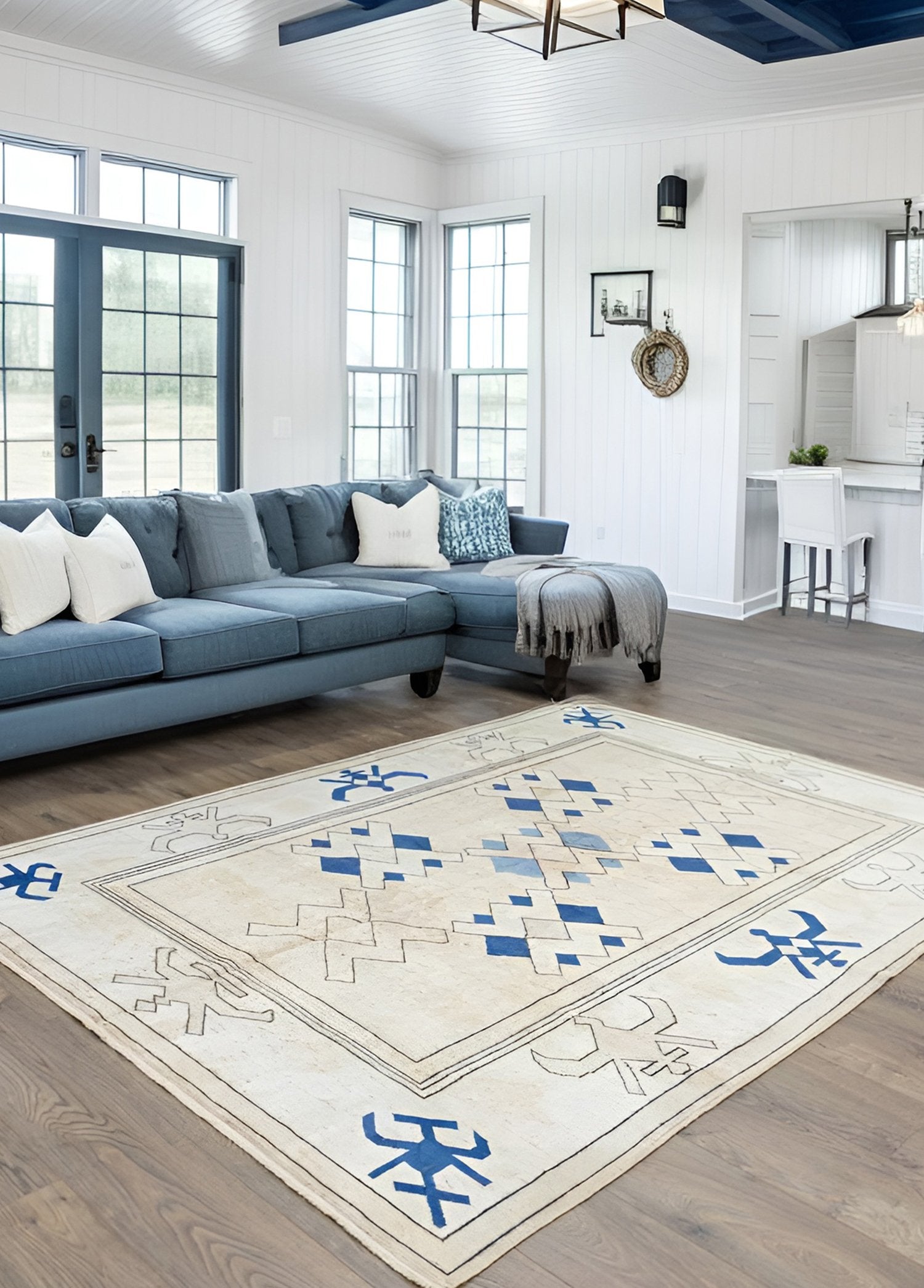 Soho Antiq-Nevil Rustik Desenli El Dokuma Yün Halı 181x250 Cm-Halı-2-Milagron.com