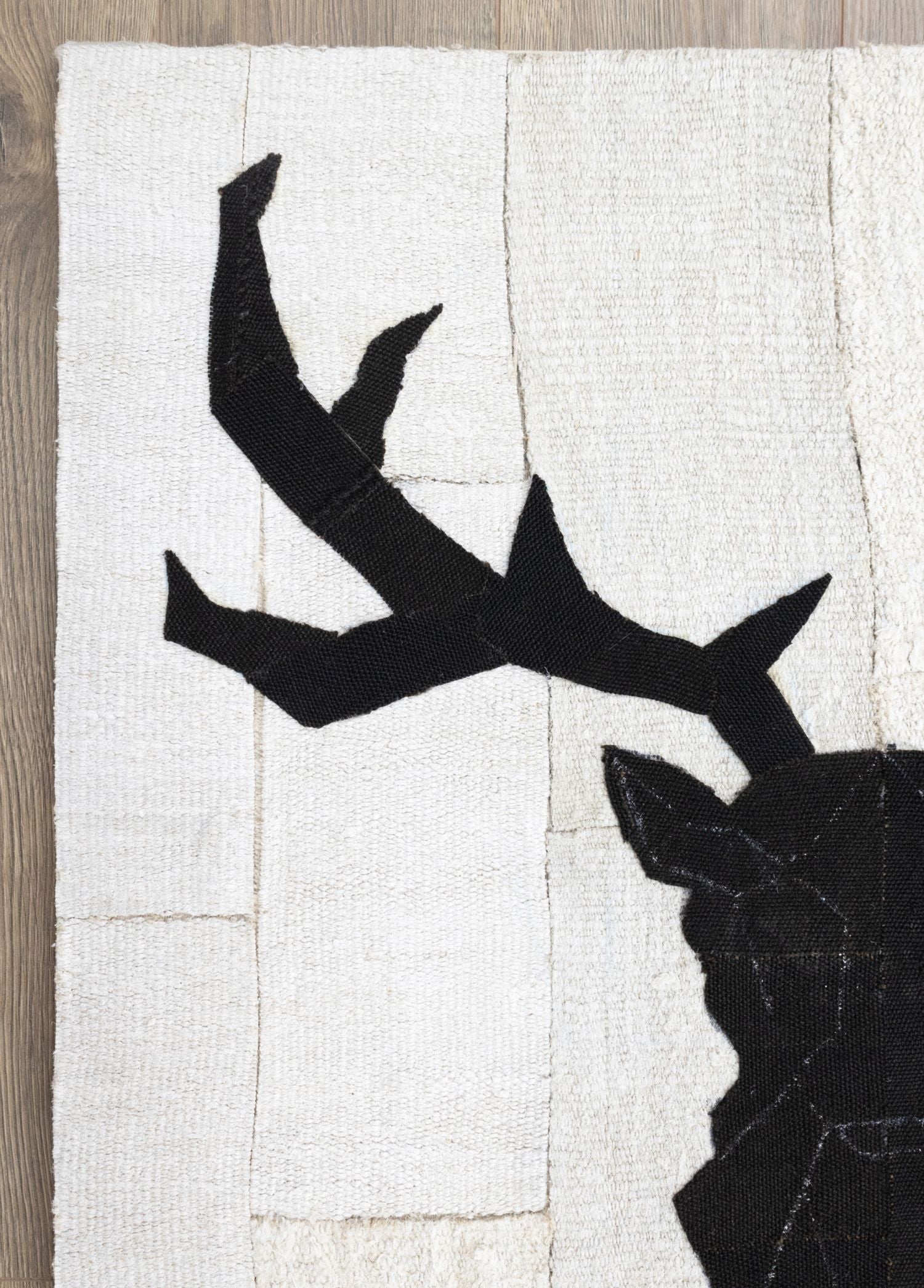 Soho Antiq-Nigora Geyik Figürlü El Dokuma Halı Tablosu 90x90 Cm-Halı-3-Milagron.com