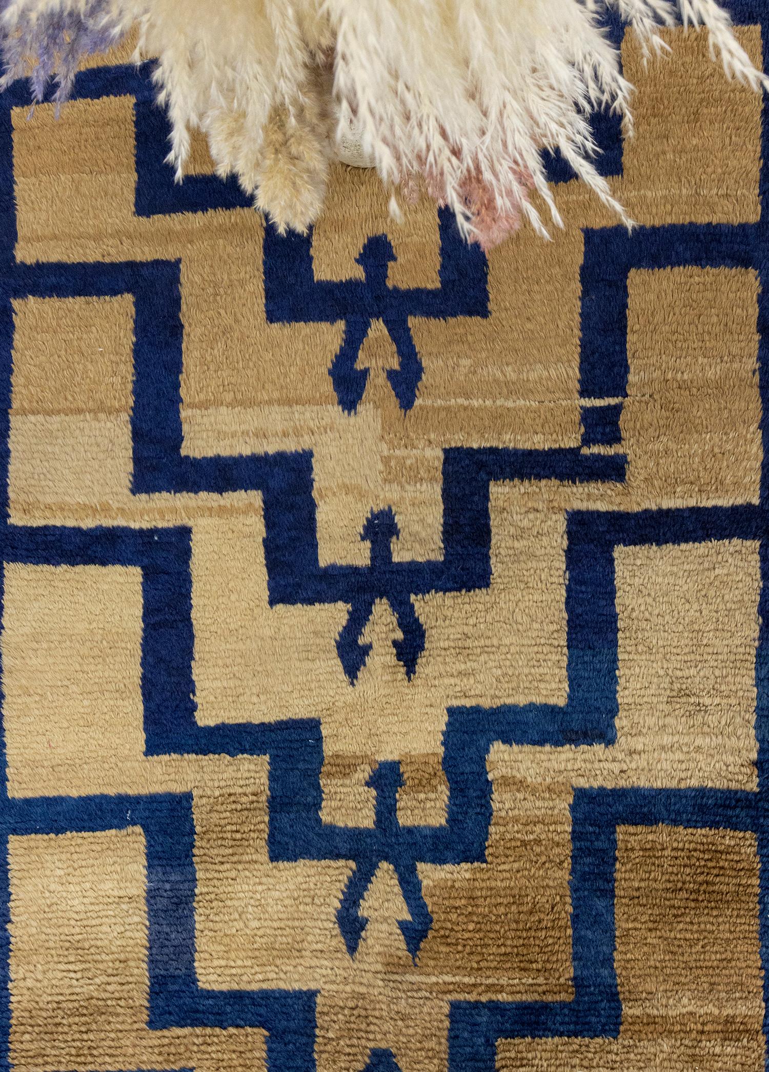 Soho Antiq-Oymalı İlkel Desenli El Dokuma Yün Halı 114x180 Cm-Halı-5-Milagron.com