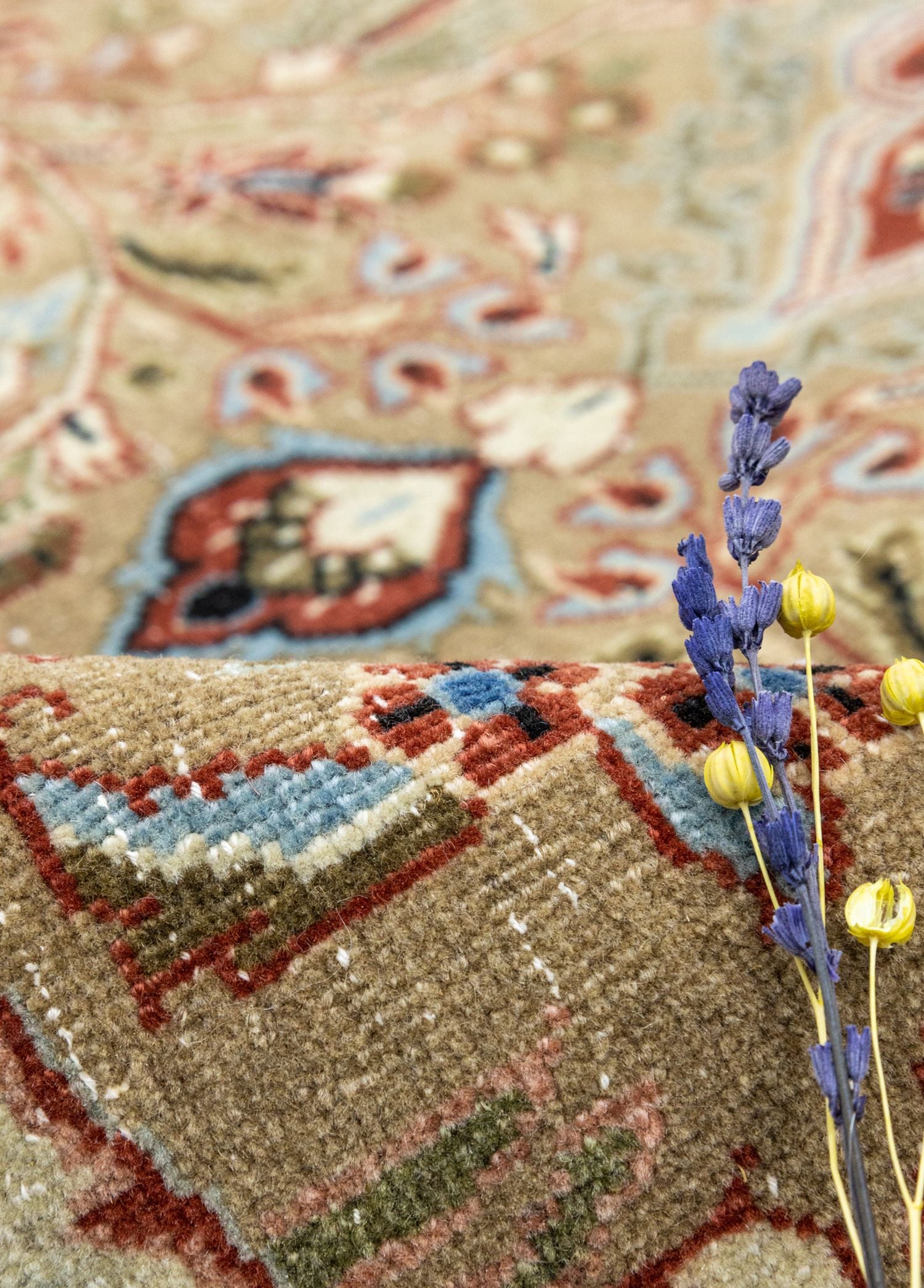 Soho Antiq-Pakdest Etnik çiçek Desenli El Dokuma İran Halısı 131x201 Cm-Halı-4-Milagron.com