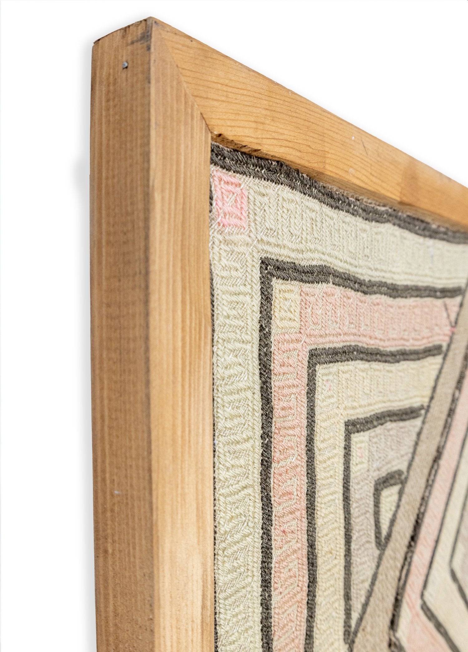 Soho Antiq-Perni Geometrik Halı Motifli Duvar çerçevesi 70x50 Cm-Halı-4-Milagron.com