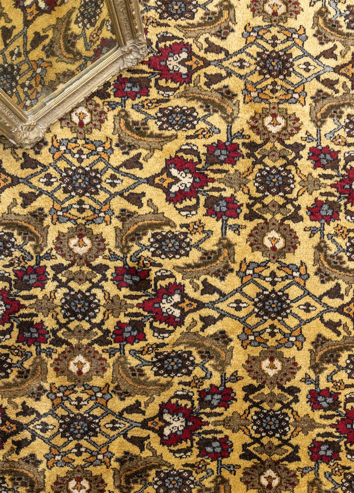 Soho Antiq-Pomelon Floral Desenli El Dokuma Köy Halısı 224x343 Cm-Halı-3-Milagron.com