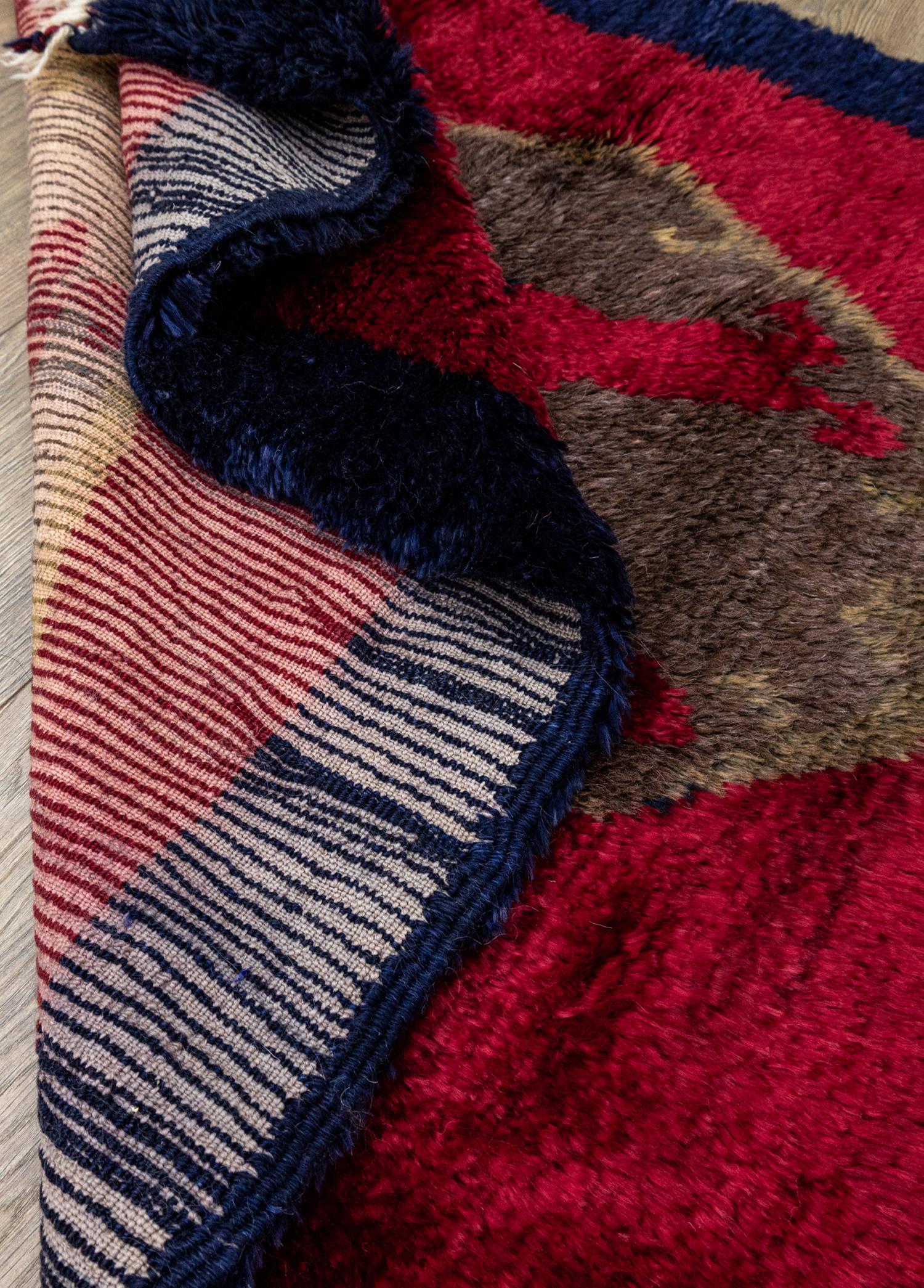 Soho Antiq-Ronte Shaggy Tarz İlkel Desenli Halı 108x172 Cm-Halı-5-Milagron.com