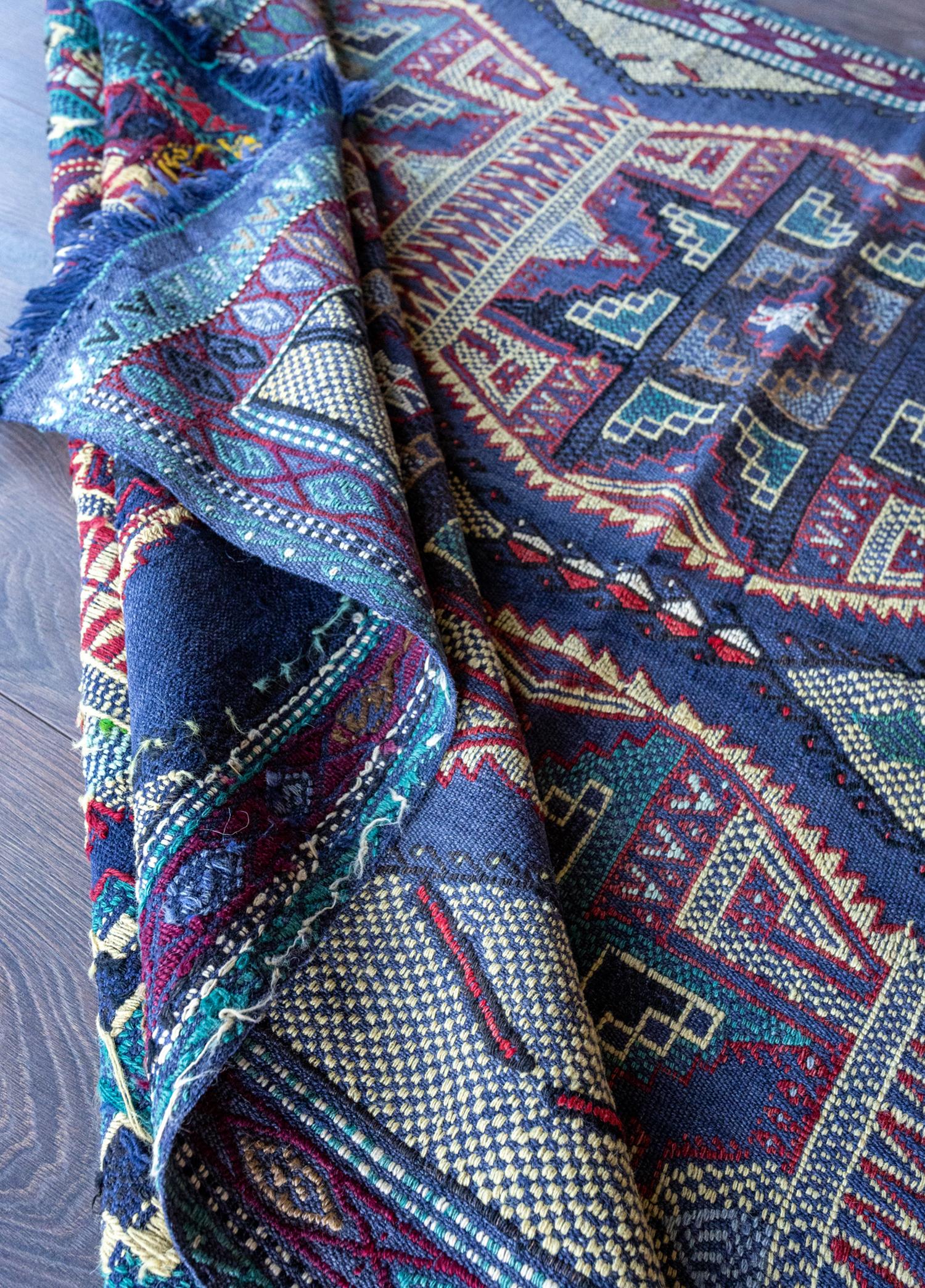 Soho Antiq-Sara Yıldız Desenli El Dokuma Cicim Yün Kilim 134x178 Cm-Halı-6-Milagron.com