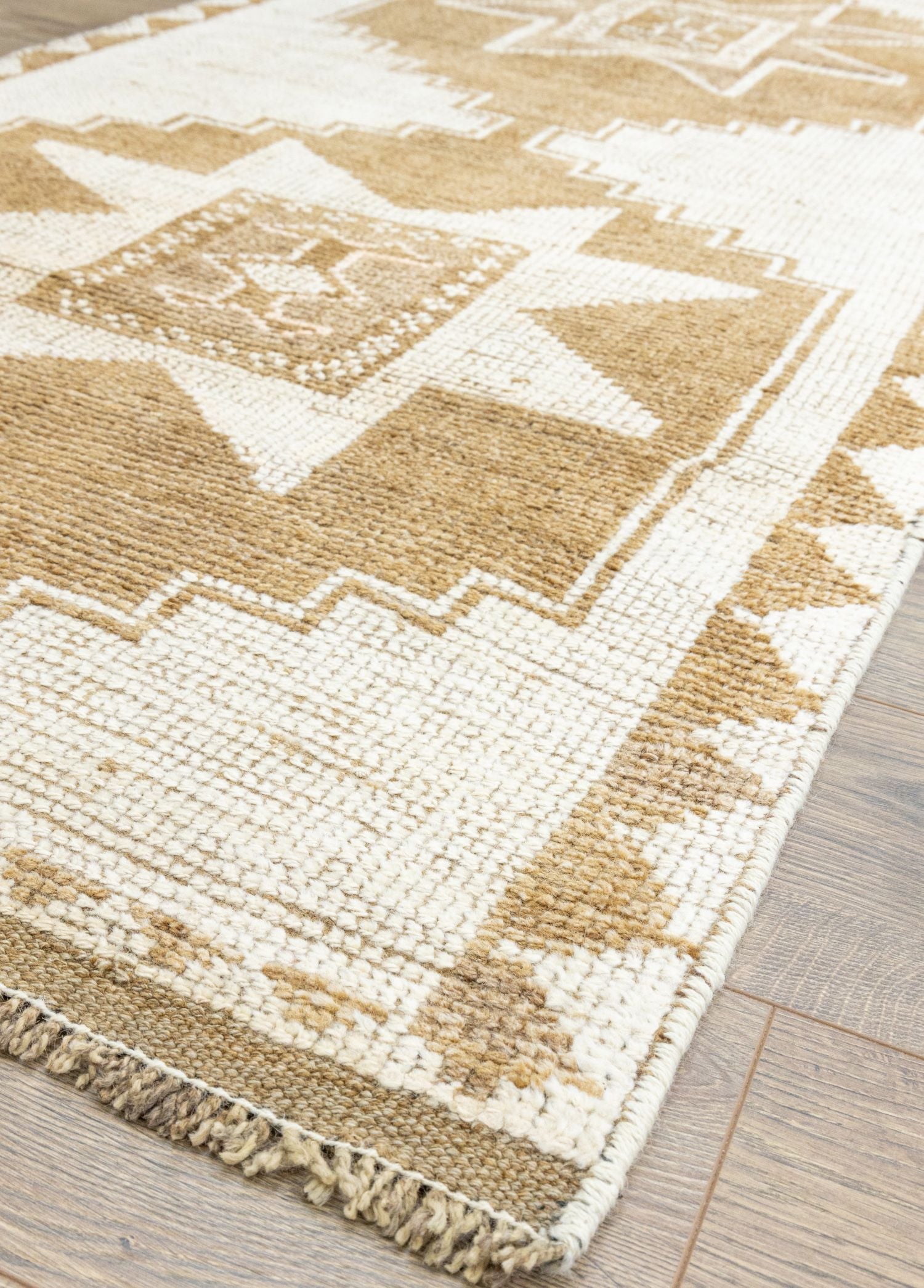 Soho Antiq-Sazoba Geometrik Motifli Herki Yün Yolluk 91x360 Cm-Halı-3-Milagron.com