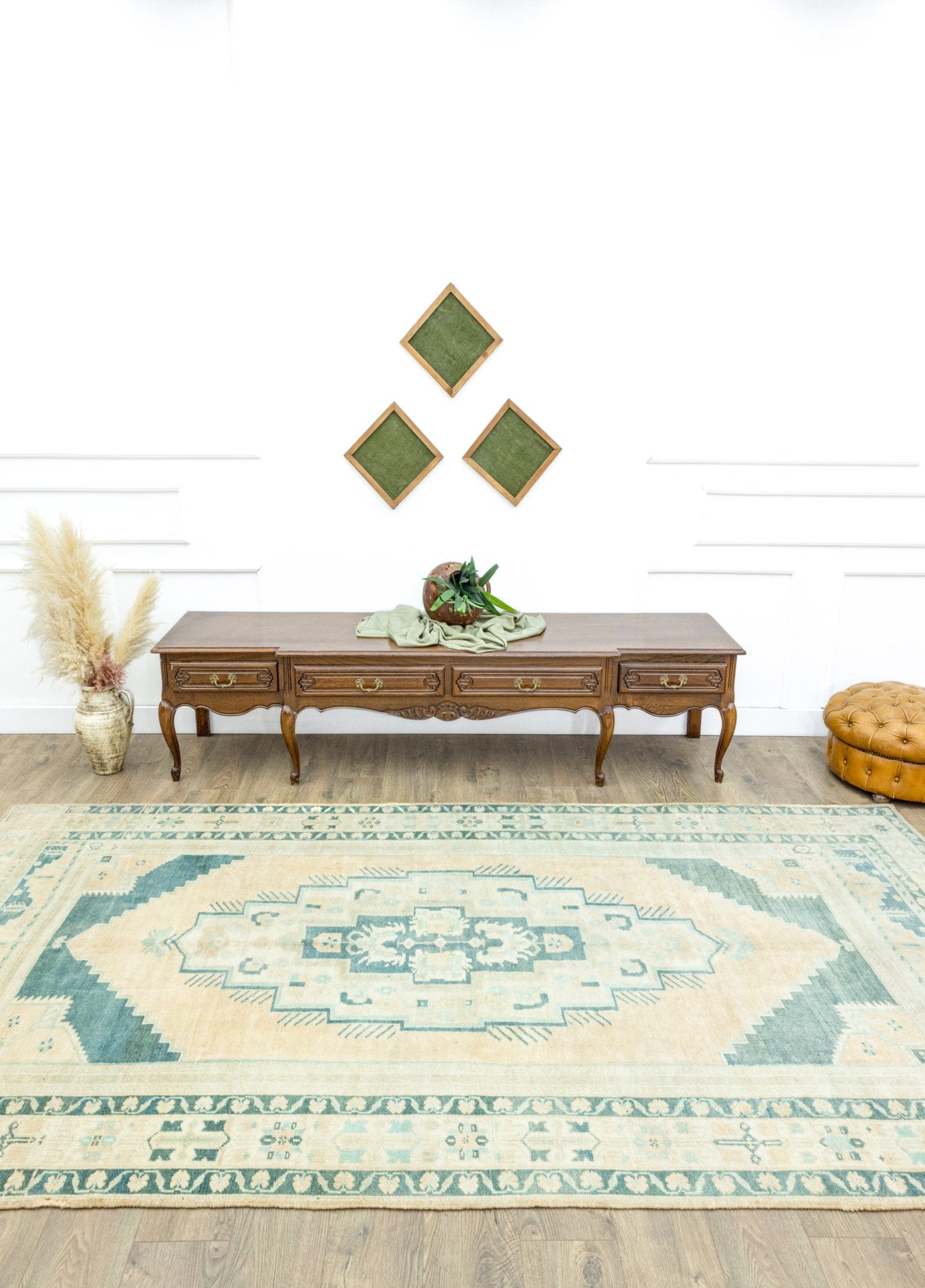 Soho Antiq-Servi Etnik Desenli El Dokuma Yün Halı 178x337 Cm-Halı-2-Milagron.com