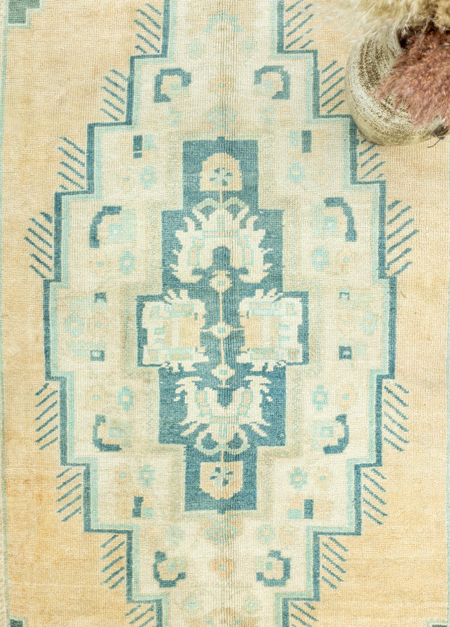 Soho Antiq-Servi Etnik Desenli El Dokuma Yün Halı 178x337 Cm-Halı-3-Milagron.com