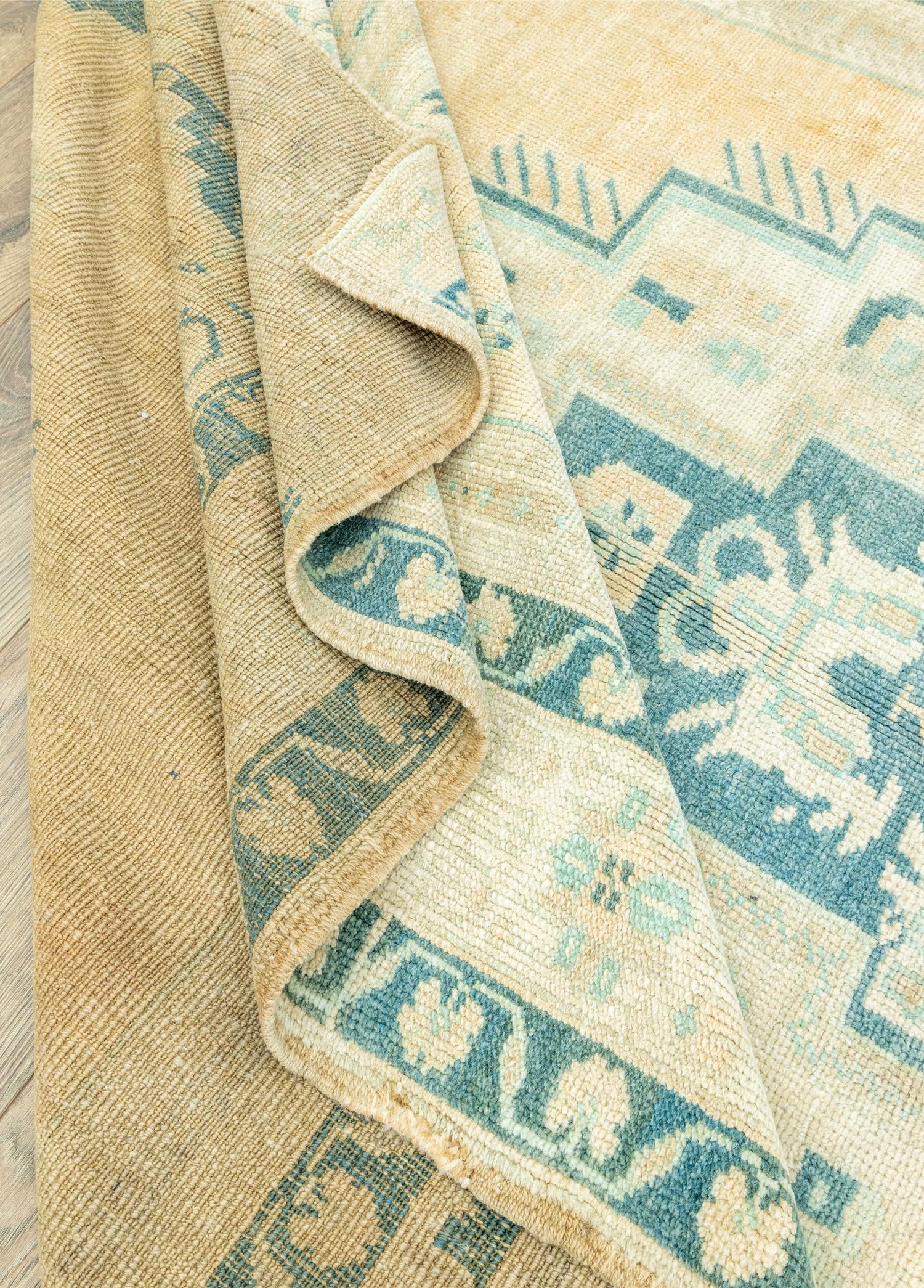 Soho Antiq-Servi Etnik Desenli El Dokuma Yün Halı 178x337 Cm-Halı-6-Milagron.com