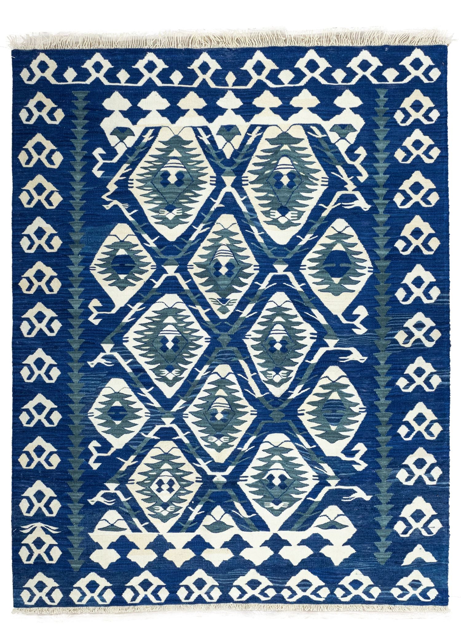 Soho Antiq-Siyurgal İlkel Desenli El Dokuma Yün Kilim 154x194 Cm-Halı-1-Milagron.com