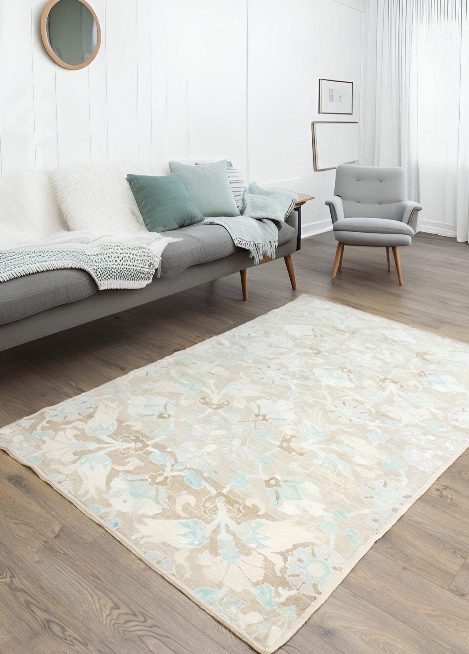 Soho Antiq-Sungur Floral Desenli Yün Karaman Halısı 153x232 Cm-Halı-2-Milagron.com