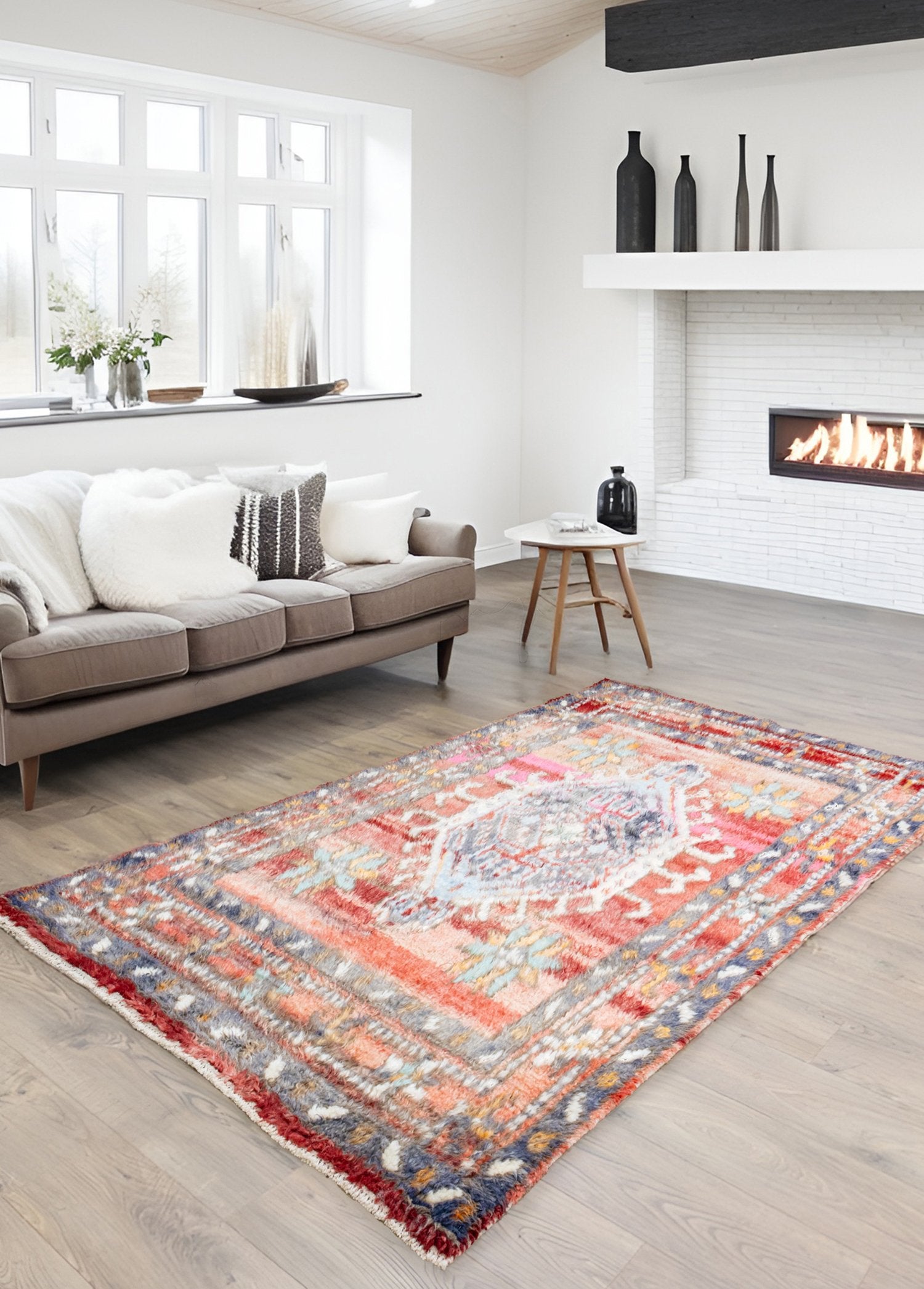 Soho Antiq-Thyra Bohem Tarz El Dokuma Shaggy Halı 145x225 Cm-Halı-2-Milagron.com