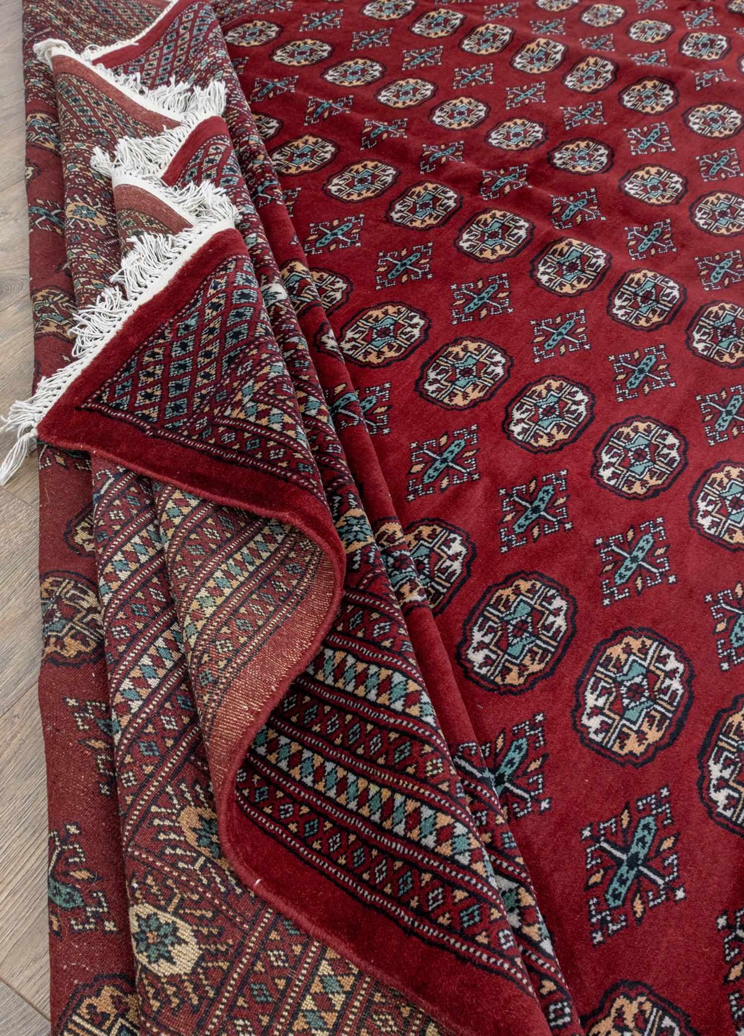 Soho Antiq-Tılla Geleneksel Türkmen Desenli El Dokuma Türkmen Halısı 365x555 Cm-Halı-6-Milagron.com