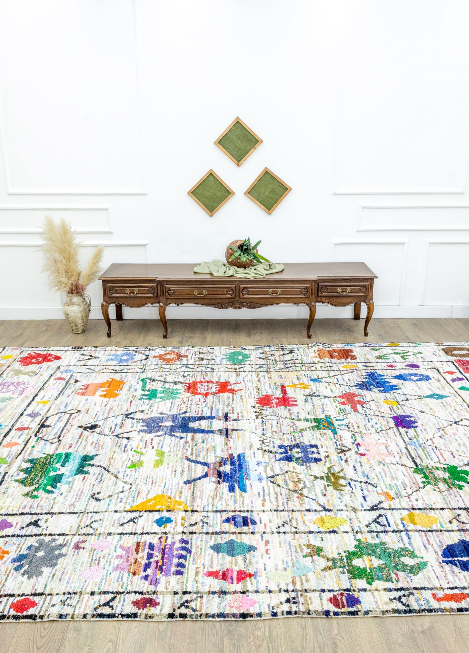 Soho Antiq-Timer İlkel Figürlü Renkli El Dokuma Halı 273x403 Cm-Halı-2-Milagron.com