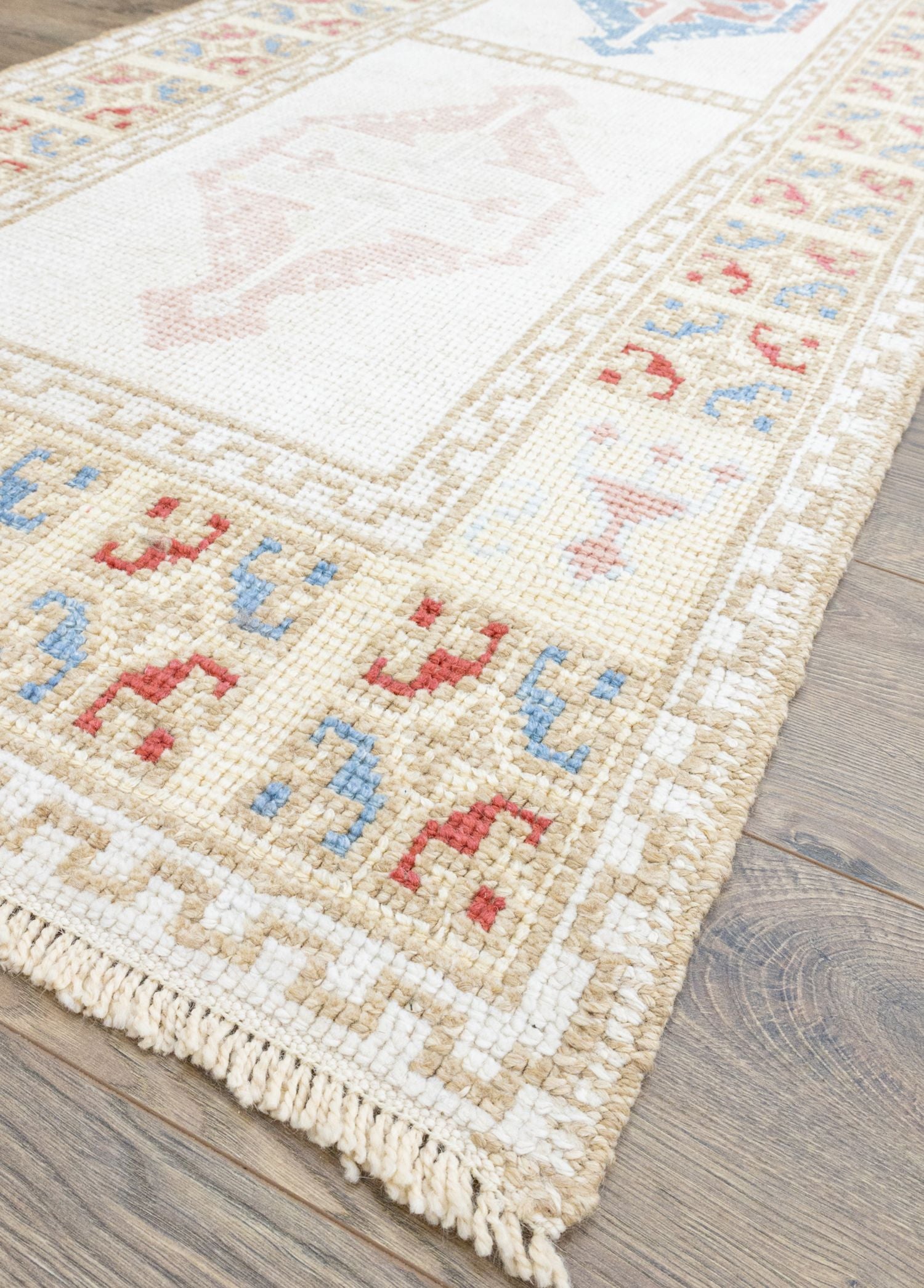 Soho Antiq-Tıraz Bordür Desenli El Dokuma Uşak Yolluk 81x408 Cm-Halı-3-Milagron.com