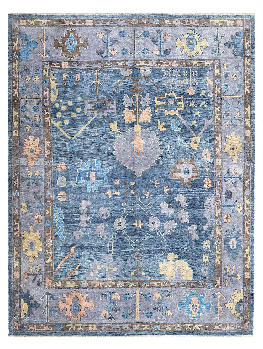 Soho Antiq-Tove İlkel Figürlü Modern Uşak Yün Halı 310x412 Cm-Halı-1-Milagron.com