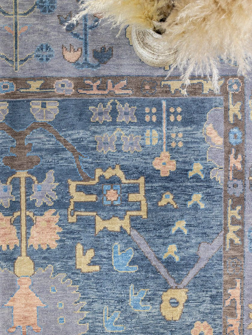 Soho Antiq-Tove İlkel Figürlü Modern Uşak Yün Halı 310x412 Cm-Halı-4-Milagron.com