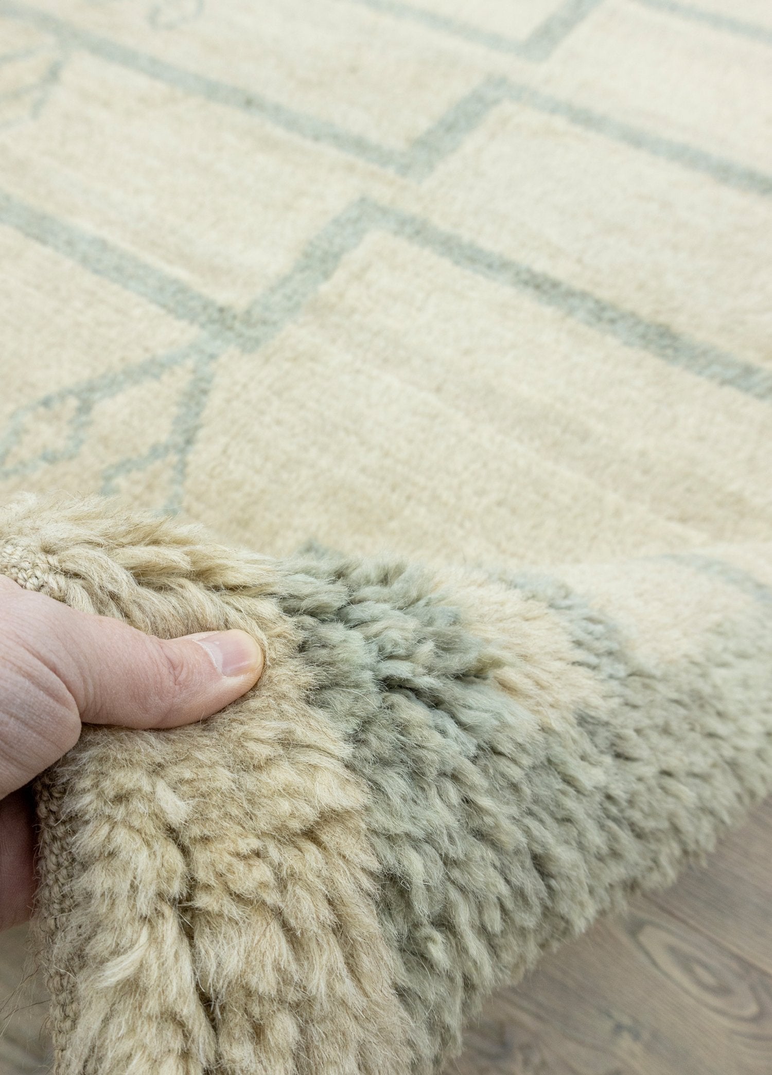 Soho Antiq-Vales İlkel Desenli Yün Shaggy Halı 300x420 Cm-Halı-4-Milagron.com