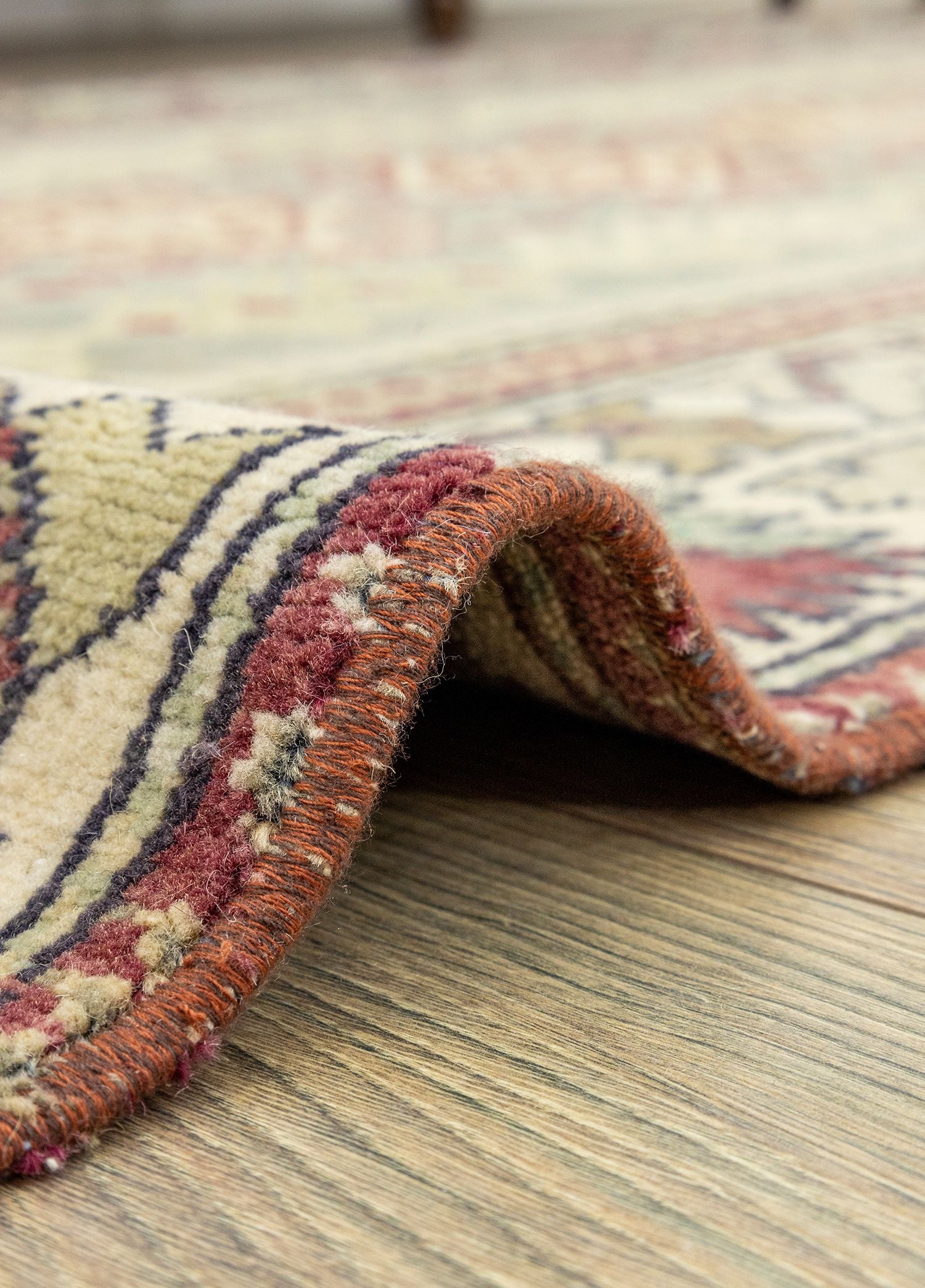 Soho Antiq-Vidar İlkel Desenli El Dokuma Yün Halı 117x178 Cm-Halı-5-Milagron.com