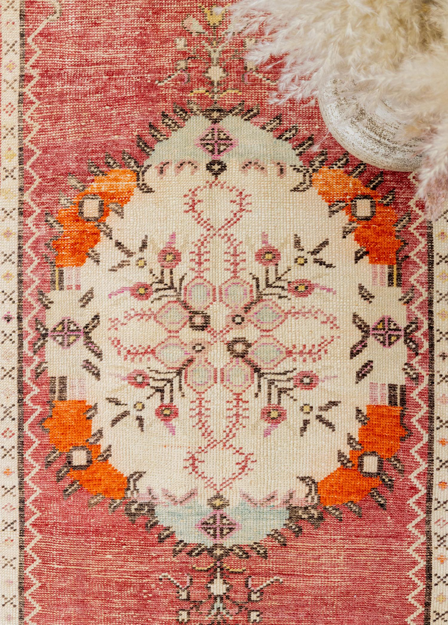 Soho Antiq-Yasha El Dokuma Denizli Halı Yolluk 100x189 Cm-Halı-3-Milagron.com