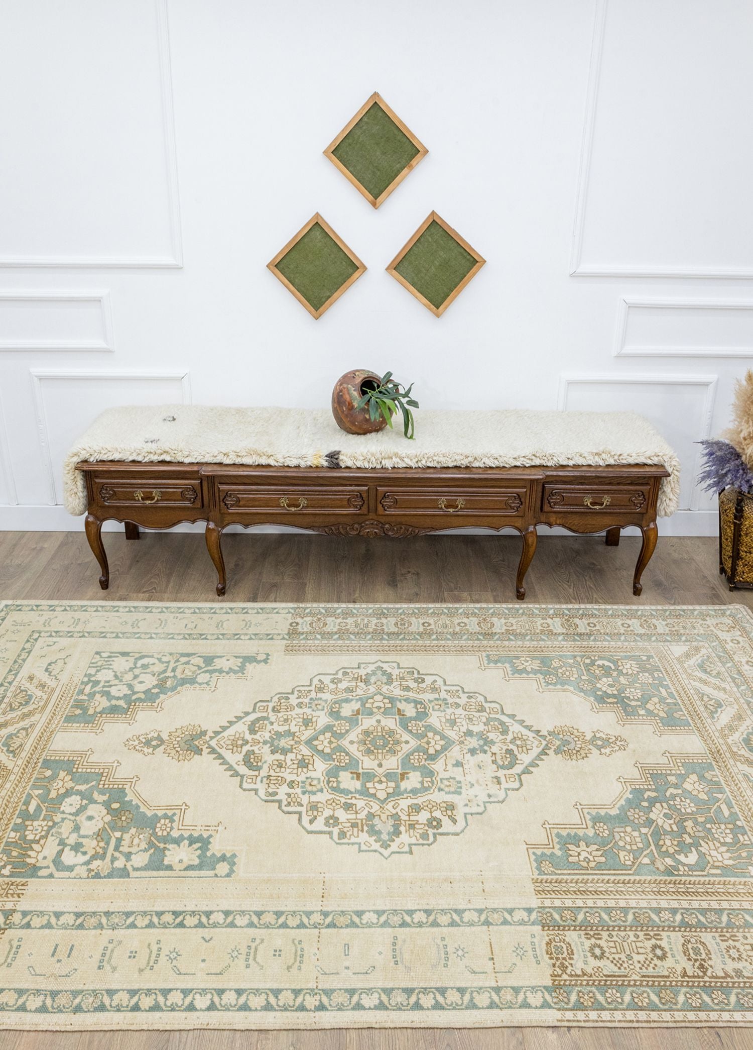 Soho Antiq-Zeren Abraj Desenli El Dokuma Yün Halı 179x299 Cm-Halı-2-Milagron.com