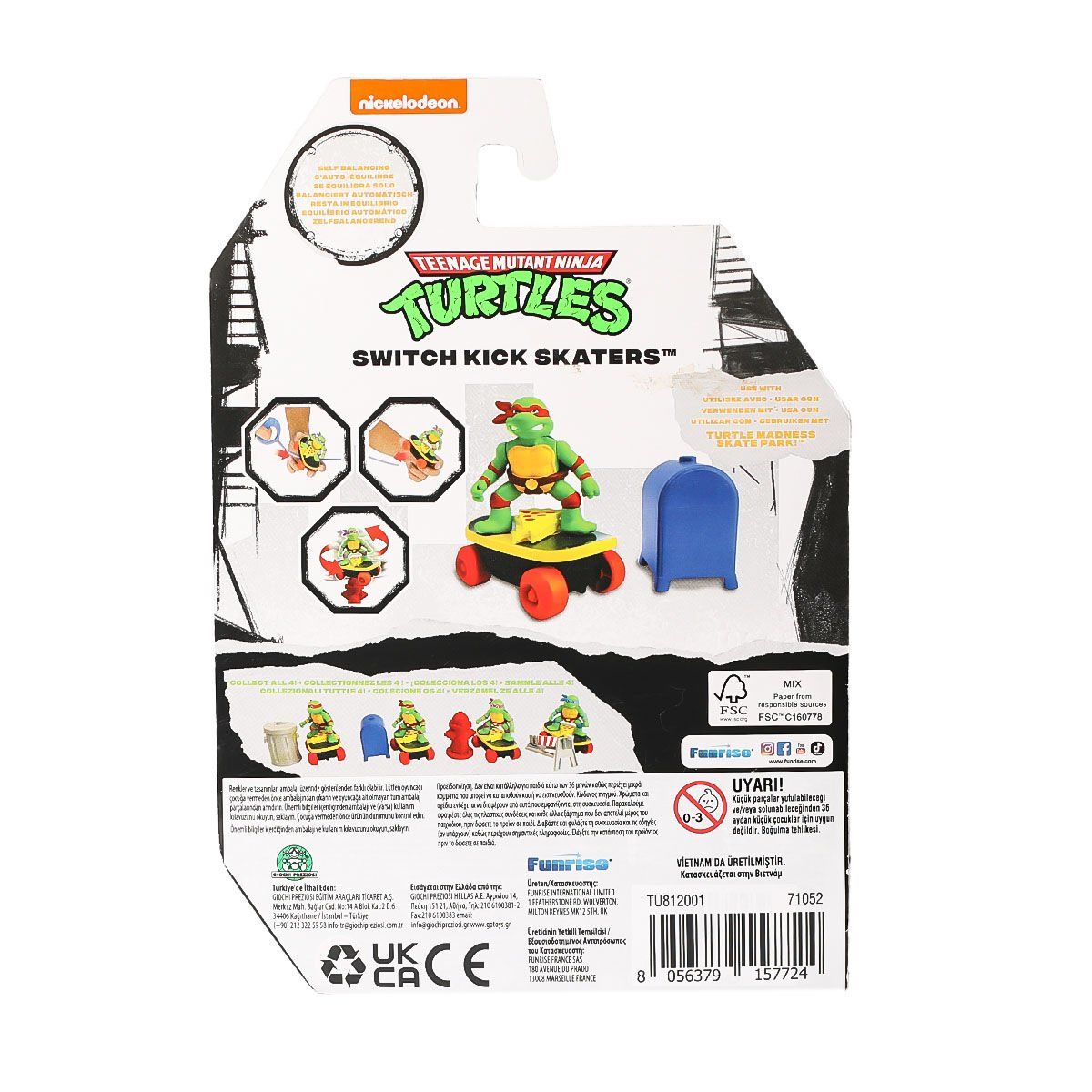 TMNT Ninja Kaplumbağalar-Kaykay Figürü-Figür Oyuncaklar-4-Milagron.com