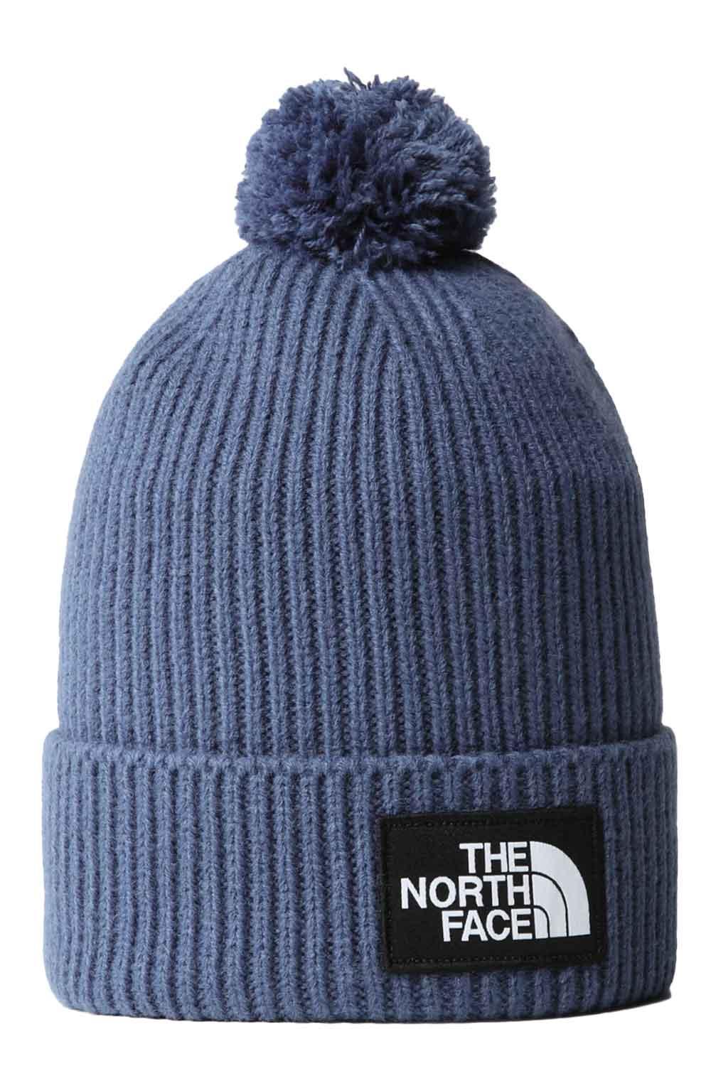 The North Face-TNF Logo Box Pom Beanie Shady Blue-Şapka-4-Milagron.com