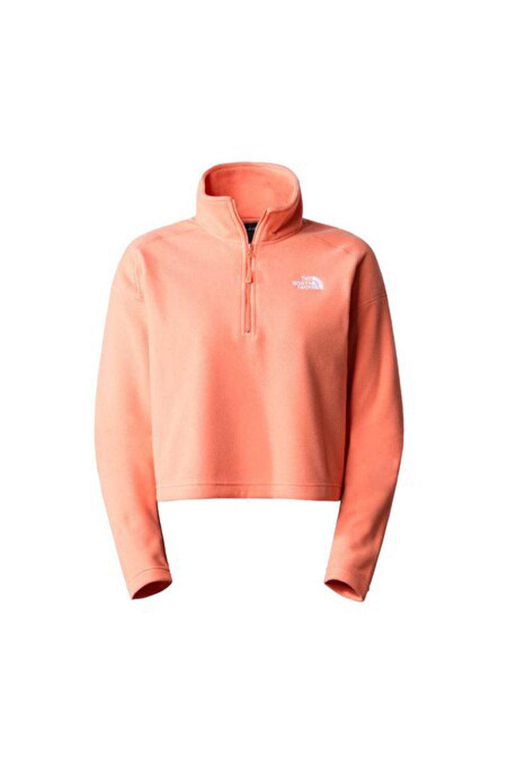 The North Face-Women 100 Glacier Cropped 1/4 Zip-Sweatshirts & Hoodies-1-Milagron.com