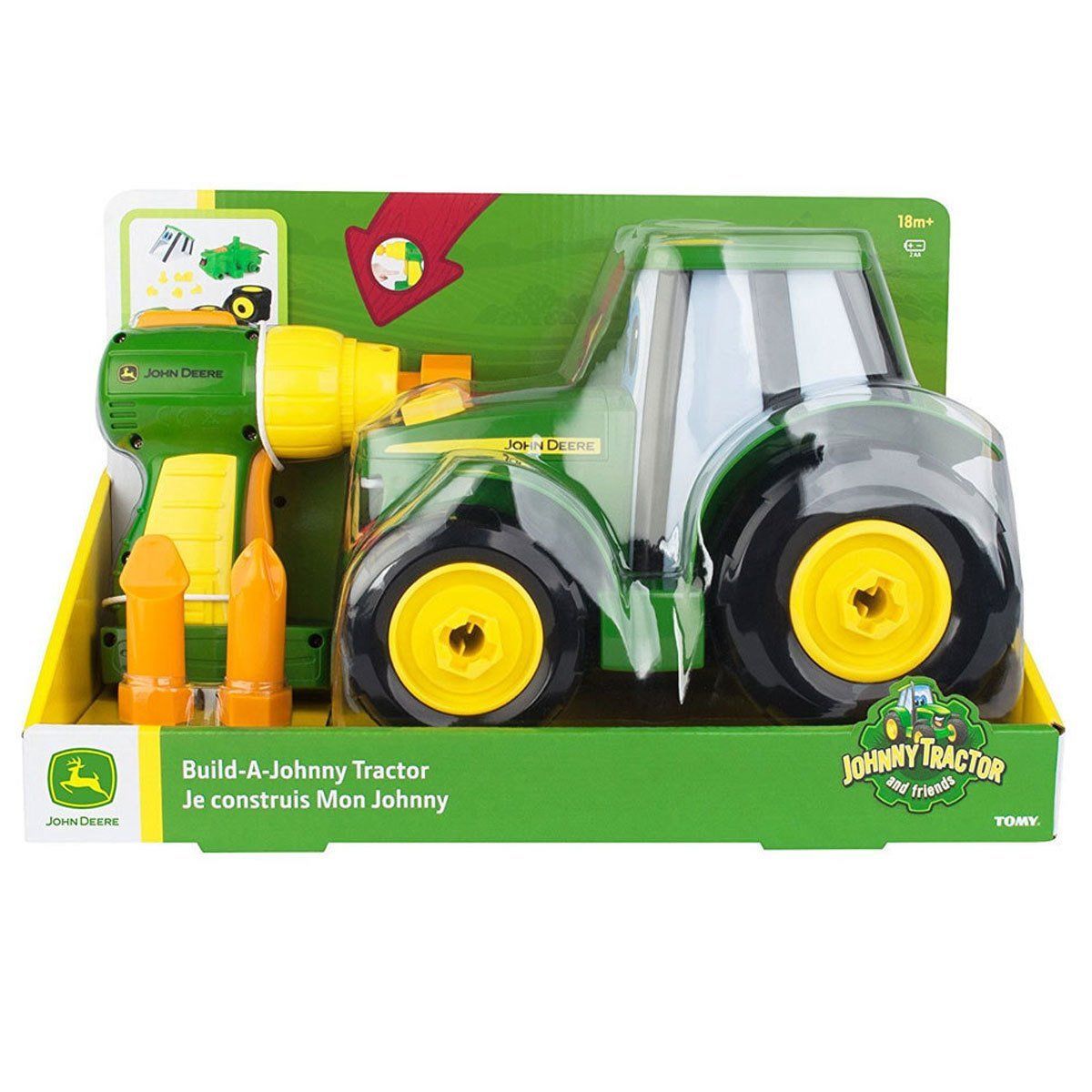 Tomy-John Deere Yap Oyna Traktör Johnny +18 Ay-Oyuncak Kamyon ve İş Makineler-1-Milagron.com