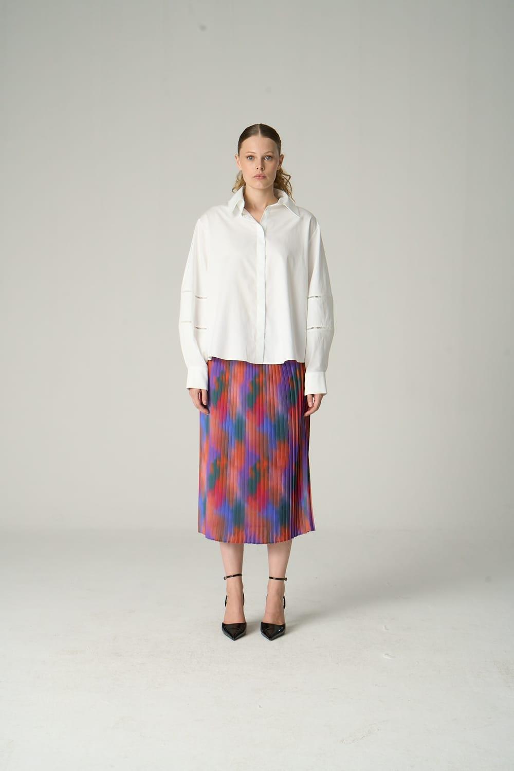 Vuu-Desenli Pliseli Etek-Etek-1-Milagron.com