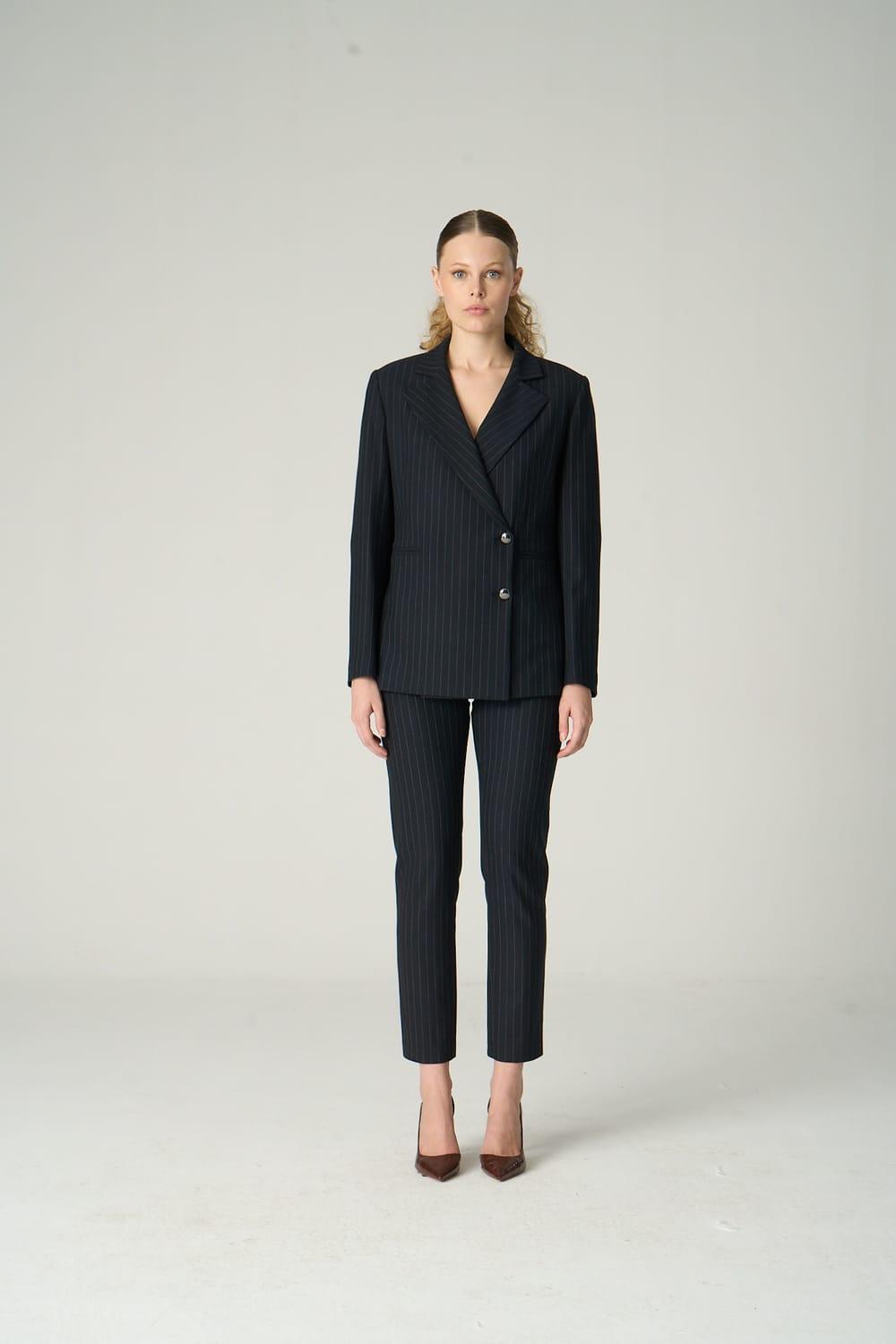 Vuu-Kemerli Çizgili Pantolon-Pantolon-1-Milagron.com