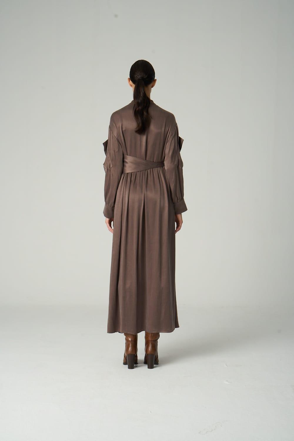 Vuu-Kolları Cepli Elbise-Elbise-2-Milagron.com