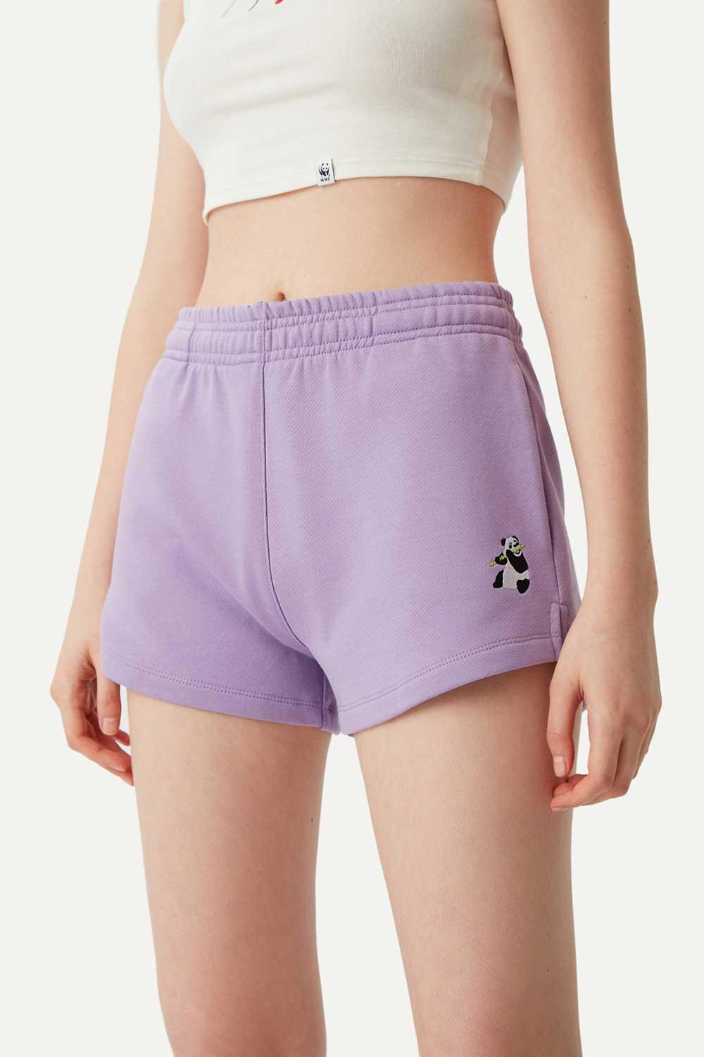 WWF Market-Dev Panda Kadın Şort - Lila-Şort-5-Milagron.com