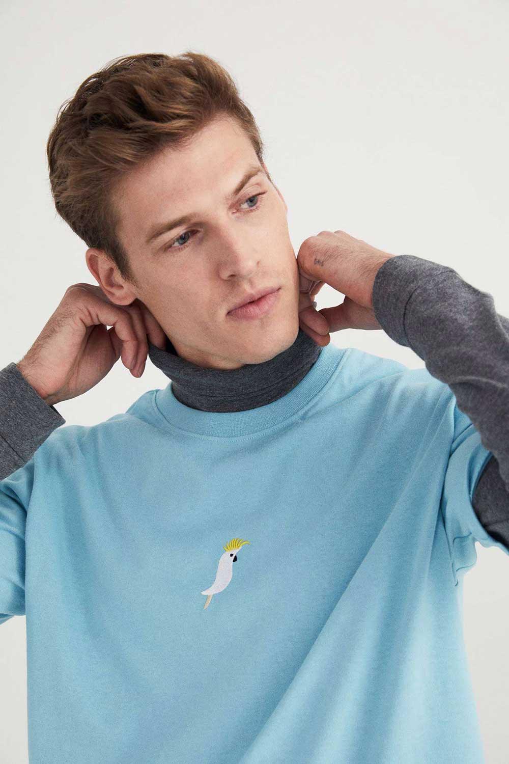 WWF Market-Kakadu T-Shirt - Mint Mavi-T-Shirts-7-Milagron.com