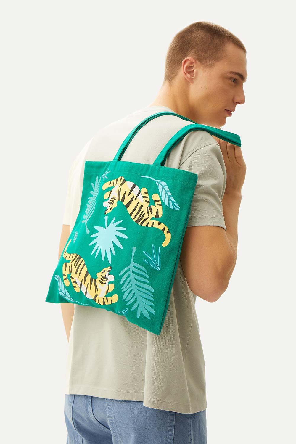 WWF Market-Kaplan Çanta - Yeşil-Bez Çanta-5-Milagron.com