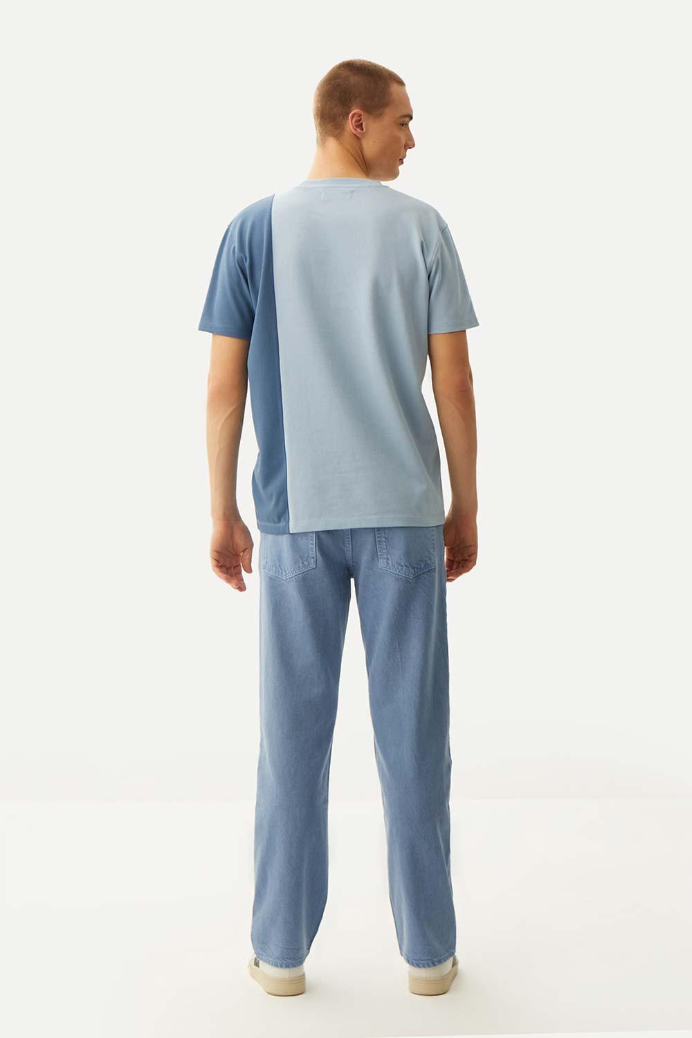 WWF Market-Kızıl Tilki Colorblock T-Shirt - Açık Mavi-T-Shirts-6-Milagron.com