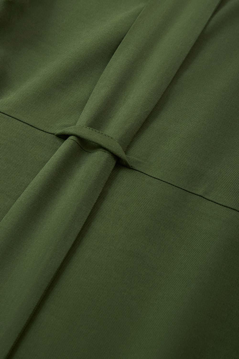 WWF Market-Kızıl Tilki Kısa Kollu TENCEL™ Kimono - Haki-Kimono-4-Milagron.com