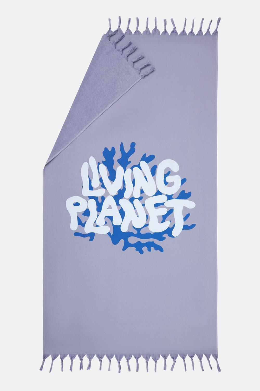 WWF Market-Living Planet Havlu Peştamal - Mavi-Plaj Havlusu-2-Milagron.com