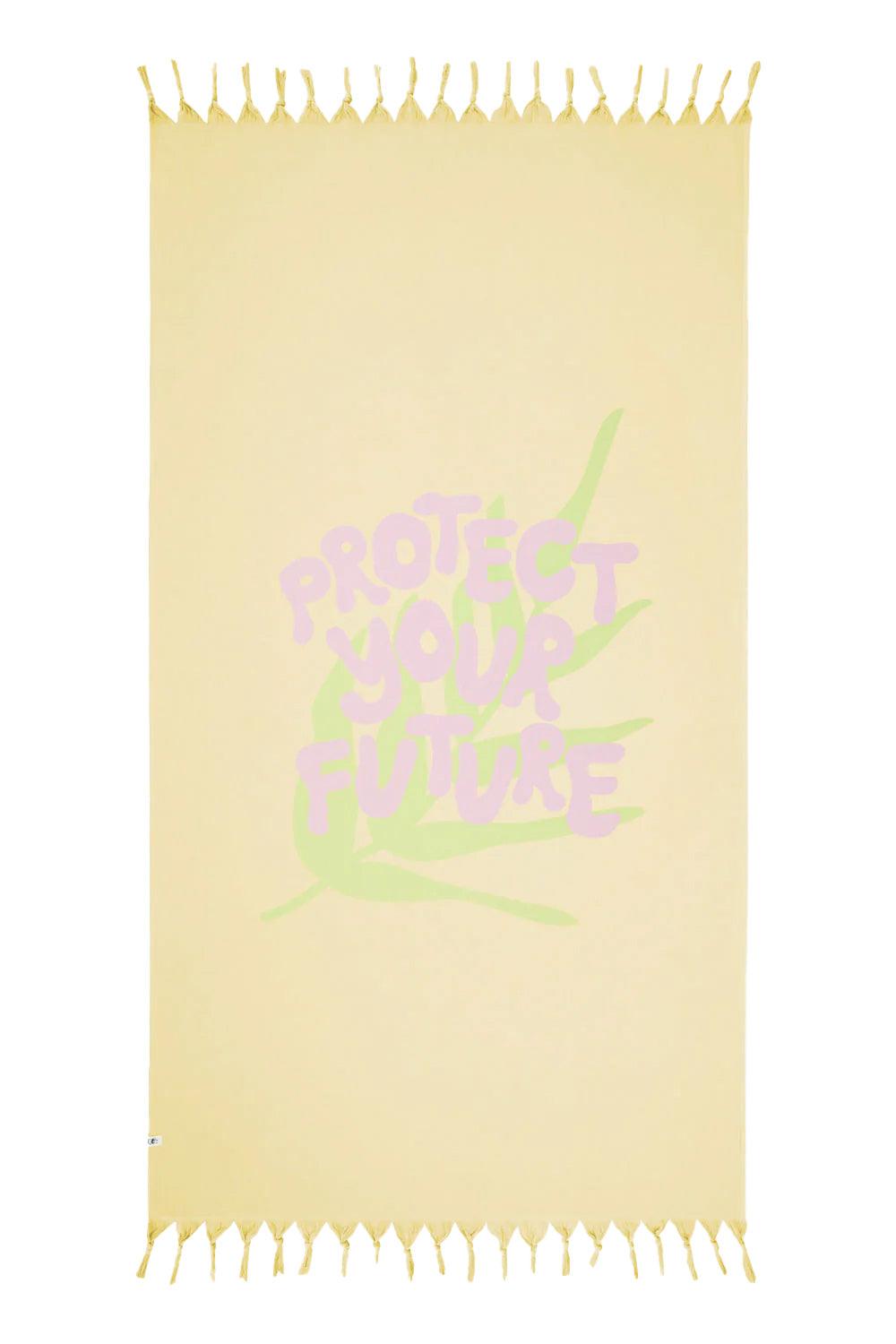 WWF Market-Protect Your Future Havlu Peştamal - Sarı-Plaj Havlusu-1-Milagron.com