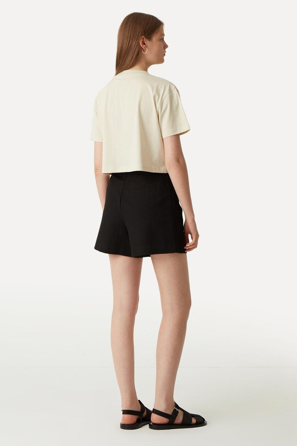 WWF Market-Sincap Crop T-Shirt - Parşömen Bej-T-Shirts-6-Milagron.com