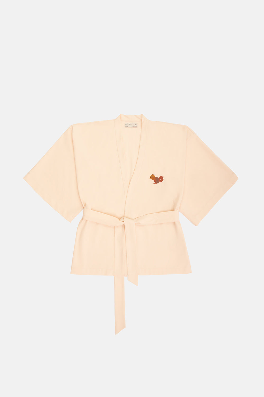 WWF Market-Sincap Kısa Kollu TENCEL™ Kimono - Bej-Kimono-1-Milagron.com