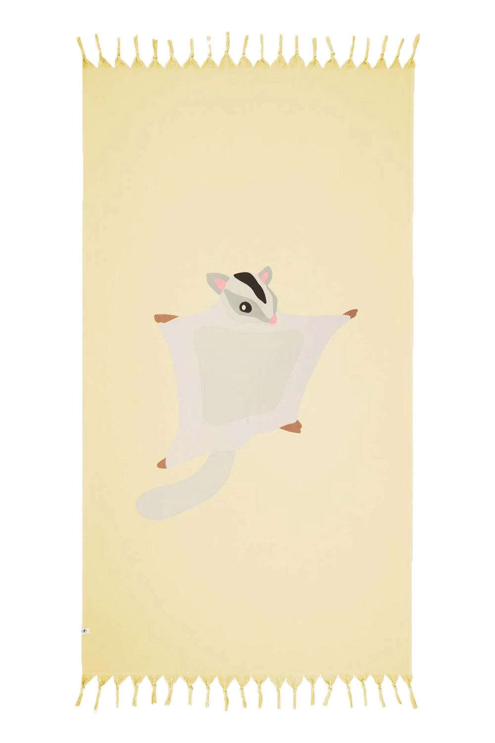 WWF Market-Sugar Glider Havlu Peştamal - Sarı-Plaj Havlusu-1-Milagron.com