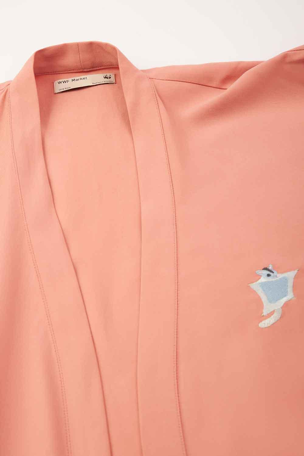 WWF Market-Sugar Glider Kısa Kollu TENCEL™ Kimono - Pembe-Kimono-4-Milagron.com